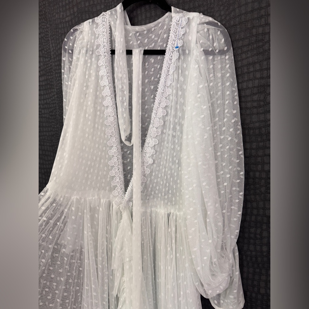 Elegant Sheer White Maxi Dress - Good for Maternity Shoot - Picture 6 of 8